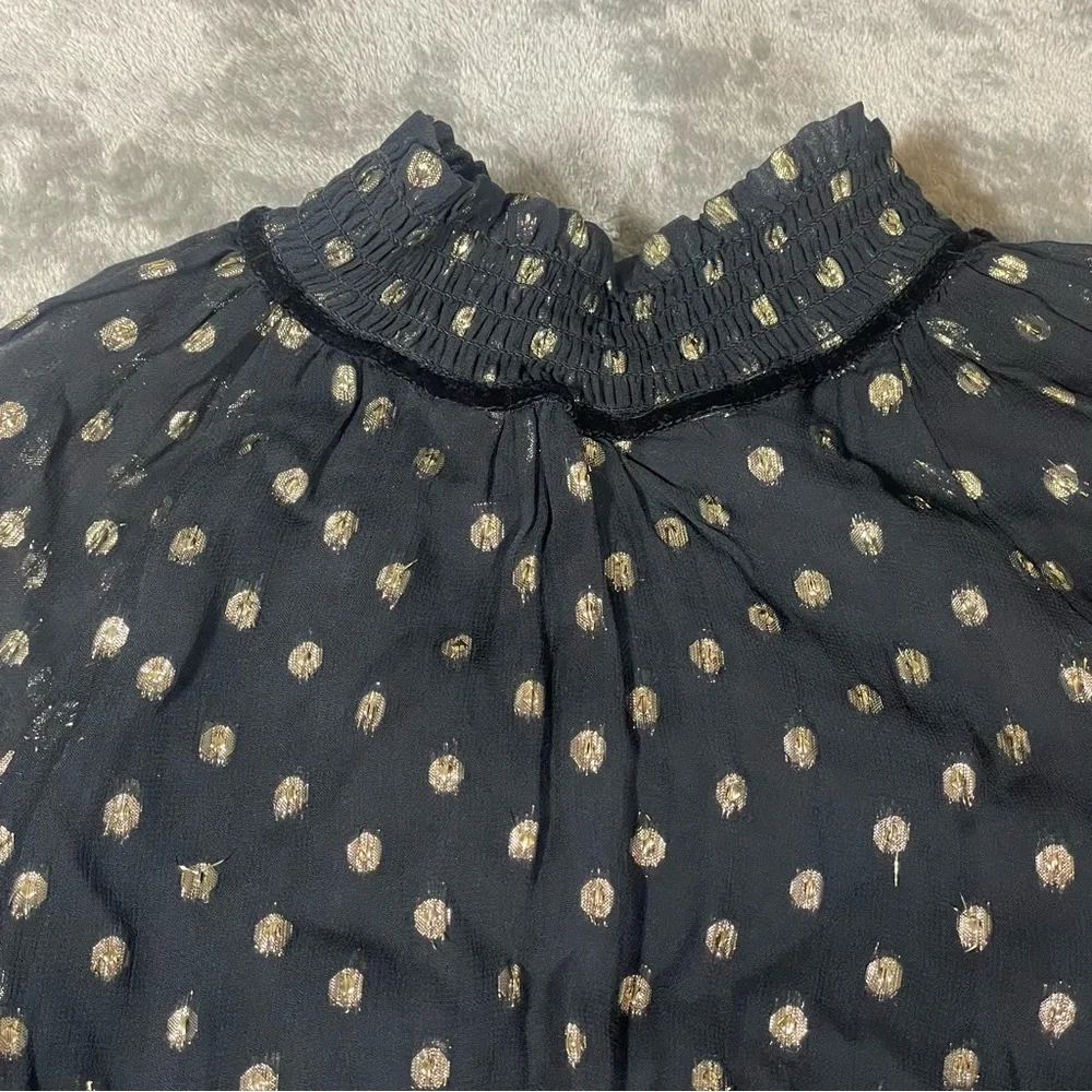 Velvet by Graham & Spencer Black and Gold Dress Size L - Picture 4 of 12